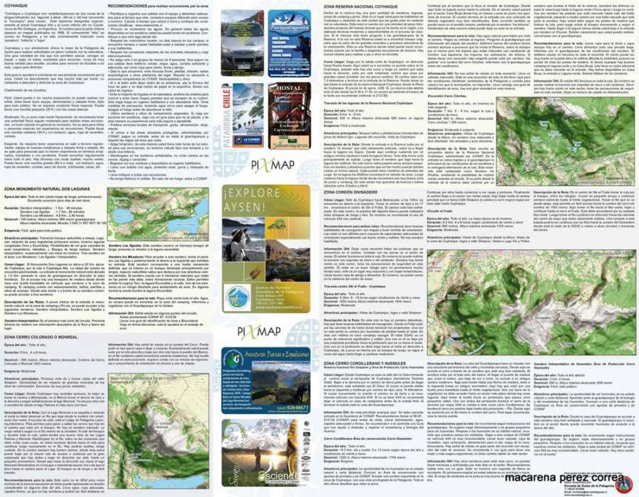   - Aoneker Mapa Topográfico Coyhaique Aysen