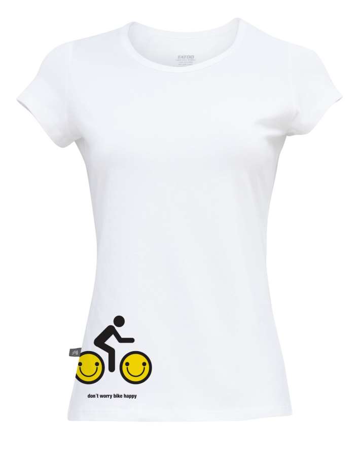 Blanco - Tatoo Camiseta Mujer Bici Icono
