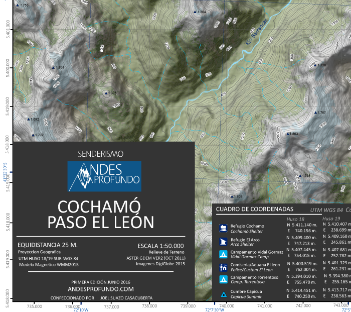  - Andesprofundo Mapa Cochamo Paso El Leon