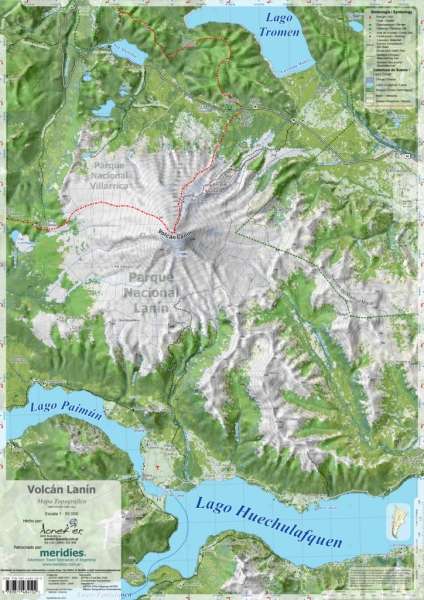  - Aoneker Mapa Topográfico Volcan Lanin
