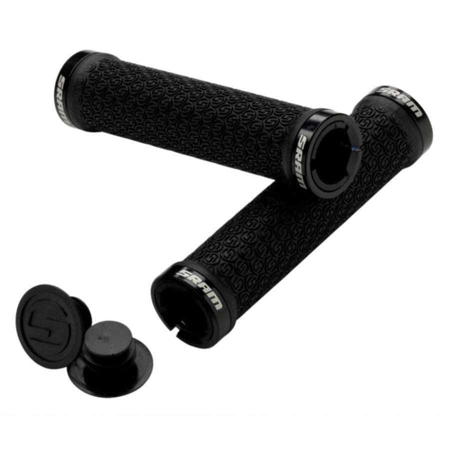 Black - SRAM Locking Grips with Double Clamps