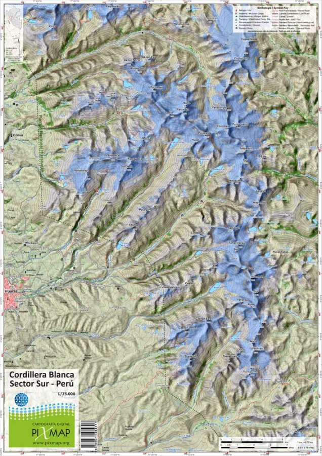  - Aoneker Mapa Topográfico Cordillera Blanca
