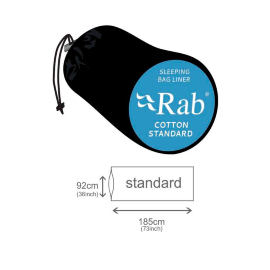 Dimensiones - Rab Cotton Standard S/Bag Liner