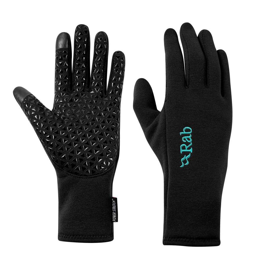 Black - Rab Power Stretch Contact Grip Glove wmns