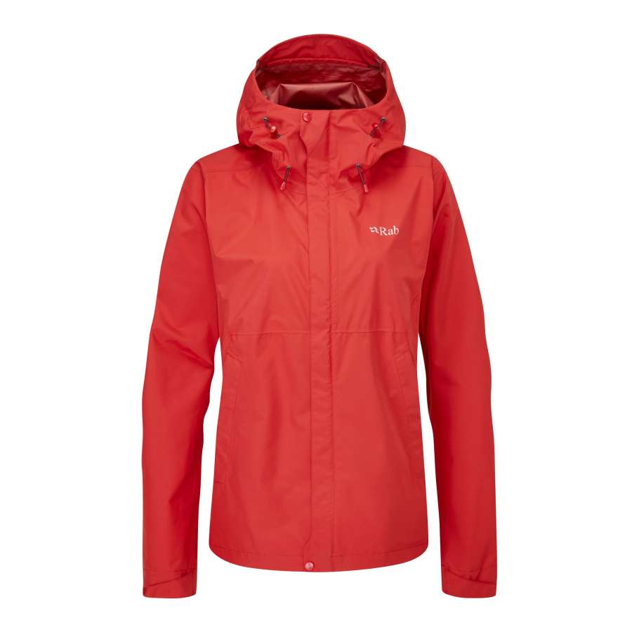 Ascent Red - Rab Downpour Eco Jacket Wmns