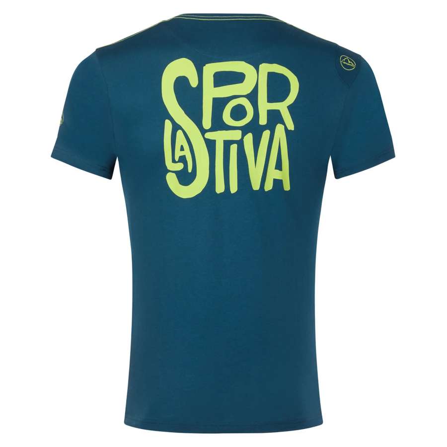Storm Blue Back - La Sportiva Back Logo T-Shirt Hombre