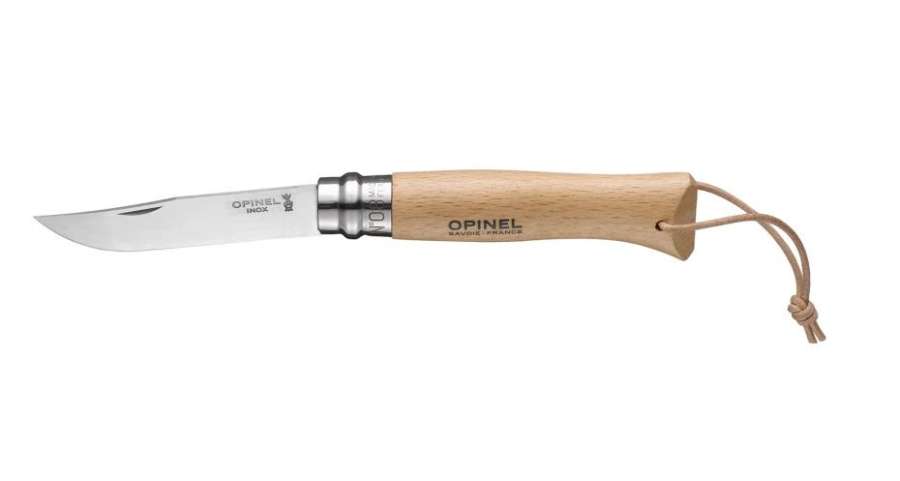 Opinel - Opinel Traditional Inox With Leather Lace