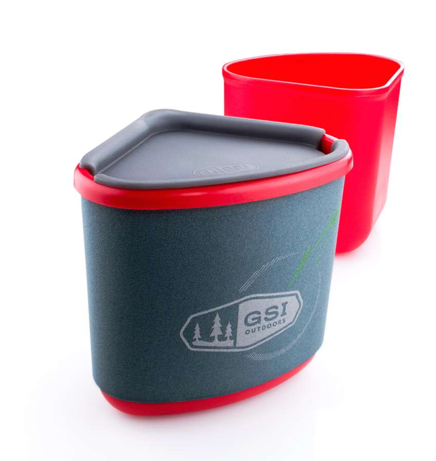 Red - GSI Gourmet Nesting Mug + Bowl