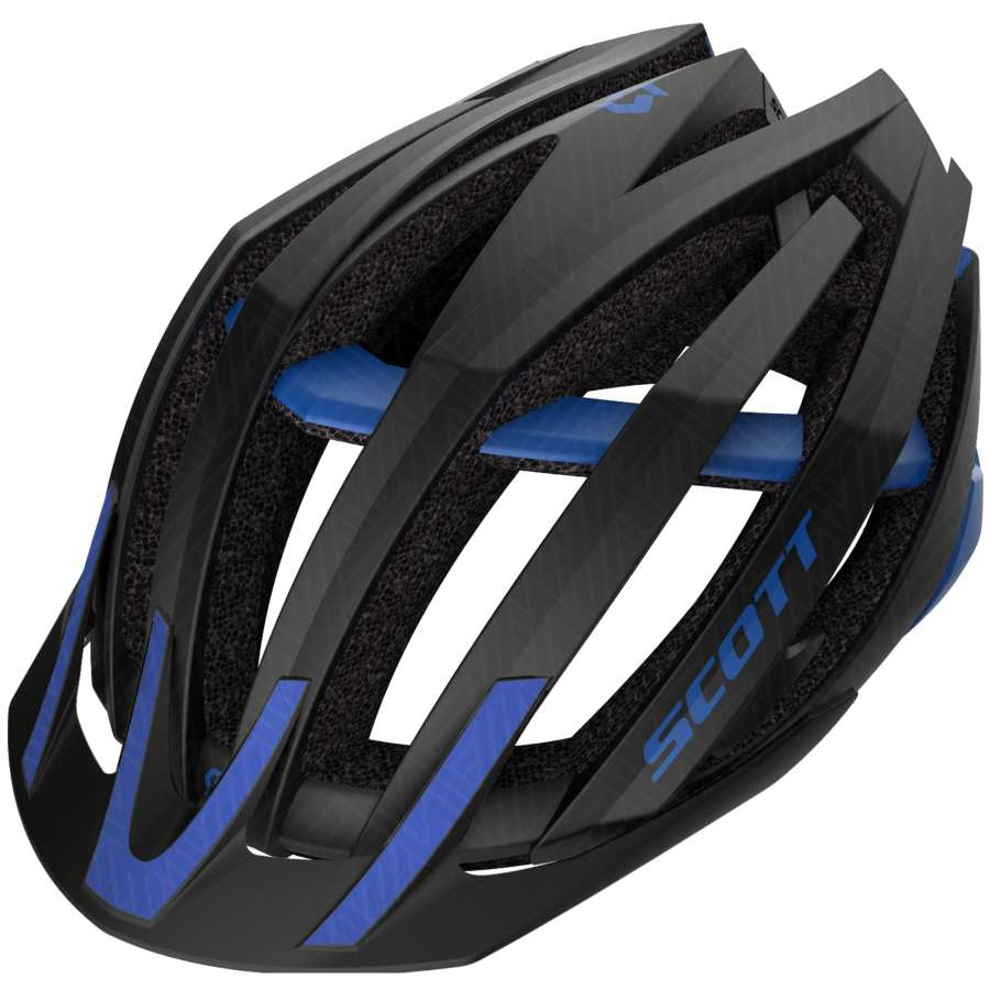 BLK MAT/BLUE - Scott Helmet  Vanish evo MTB (CE)