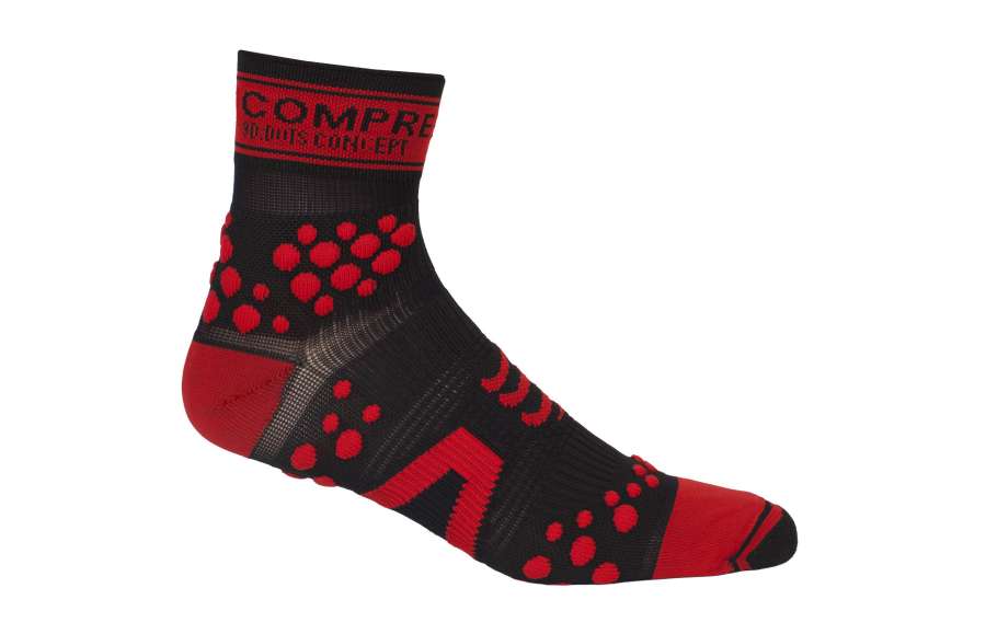 Black/Red - Compressport Pro-Racing Socks V2 - BIKE