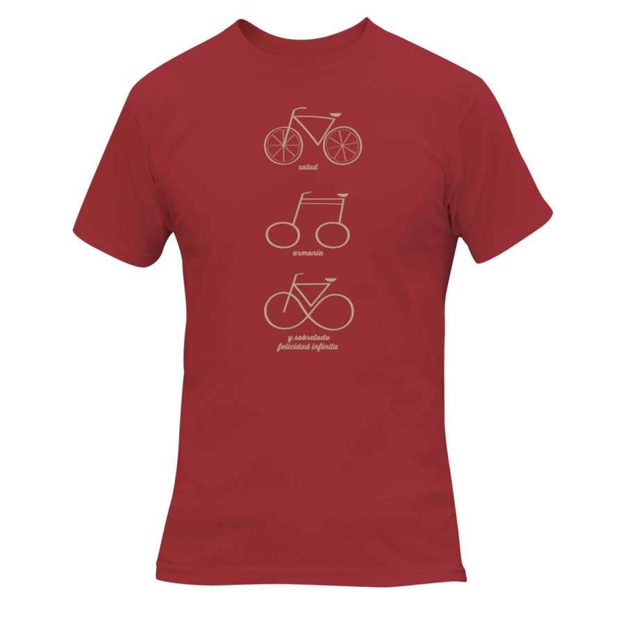 Rojo - Tatoo Camiseta Hombre Bici Es