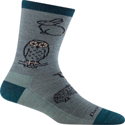 Darn Tough Women's Merino Wool Woodland Creatures Crew Height Light Socks