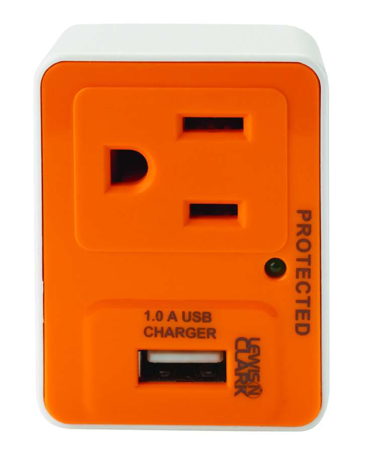  - Lewis'n Clark Compact Surge Protector USB Charger White