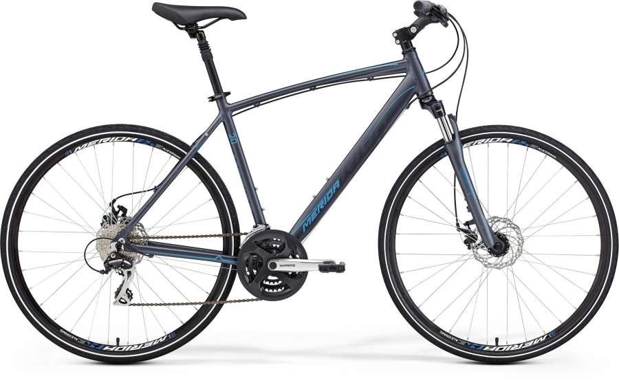 Matt Anthracite(Dark Grey/Sky Blue) - Merida Bikes Crossway 20-MD - 2015
