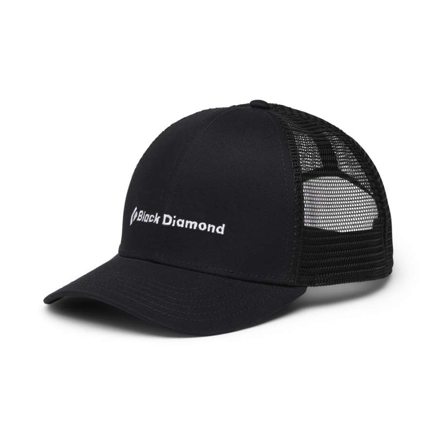 Black-Black-BD Wordmark - Black Diamond BD Trucker Hat