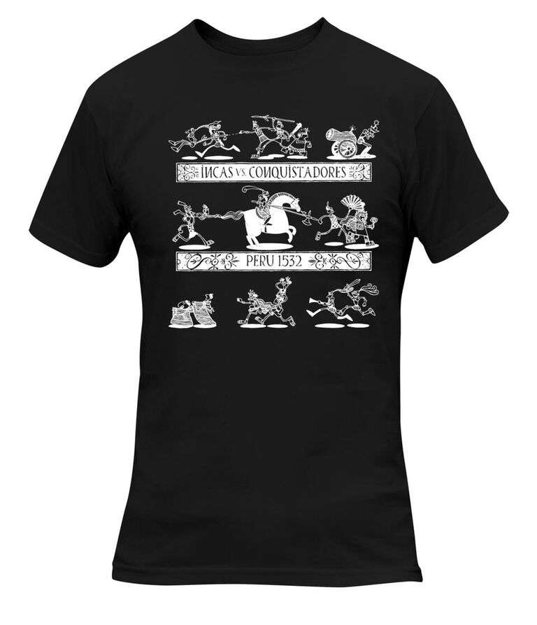 Negro - Tatoo Camiseta CR Hombre Conquistadores