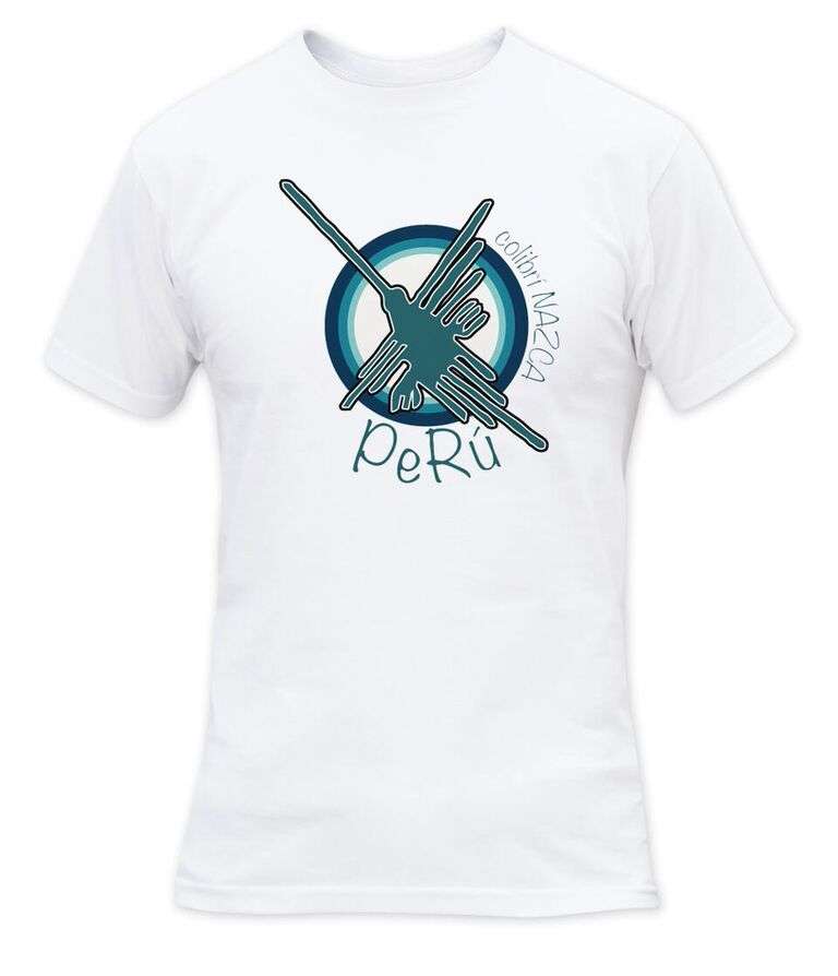 Azul Rey - Tatoo Camiseta CR Hombre Hummingbird Nazca