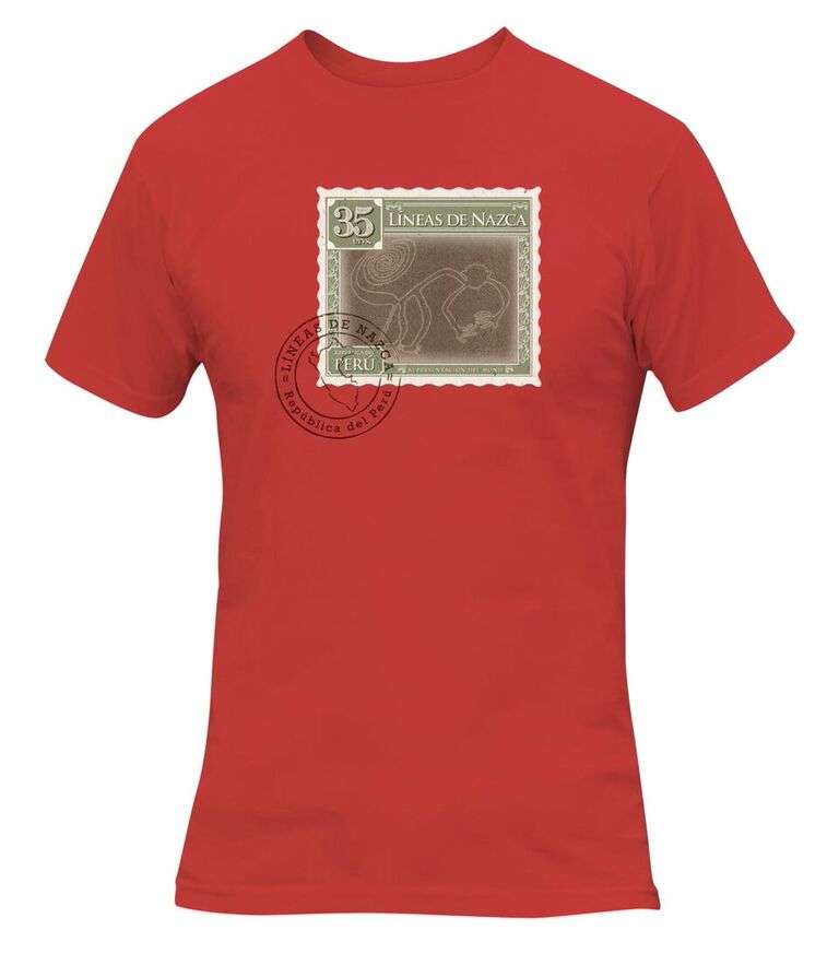 ROJO - Tatoo Camiseta CR Hombre Estampilla Nazca