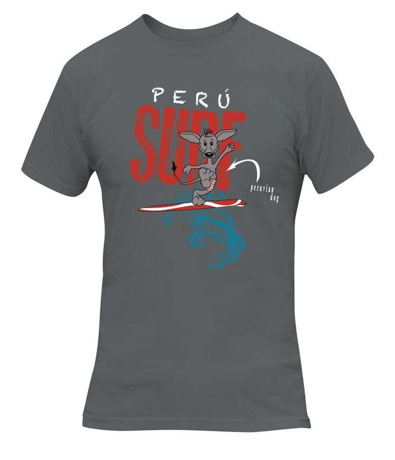 Gris Invierno - Tatoo Camiseta CR Hombre Perro Surf