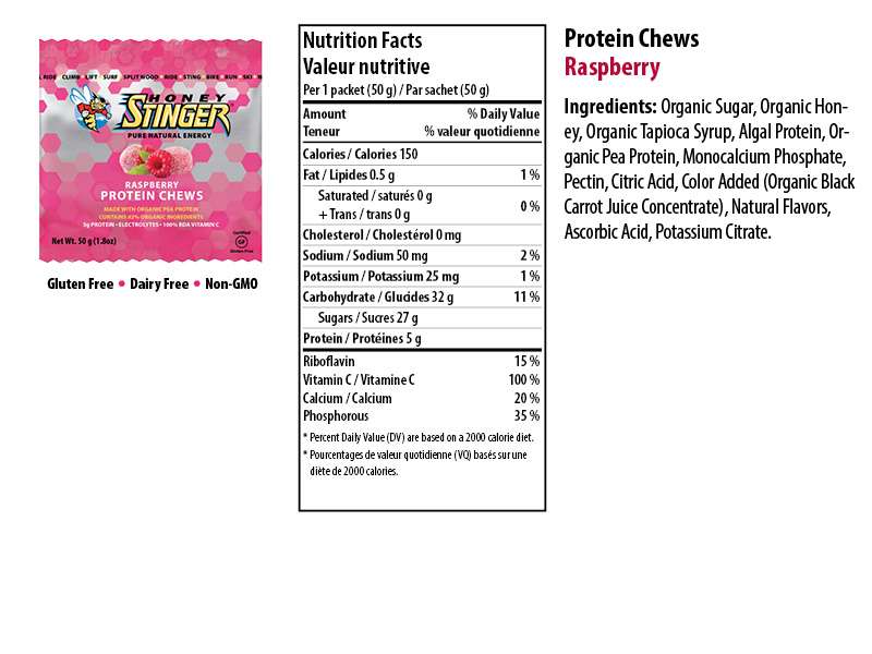 Especificaciones  - Honey Stinger Protein Chews