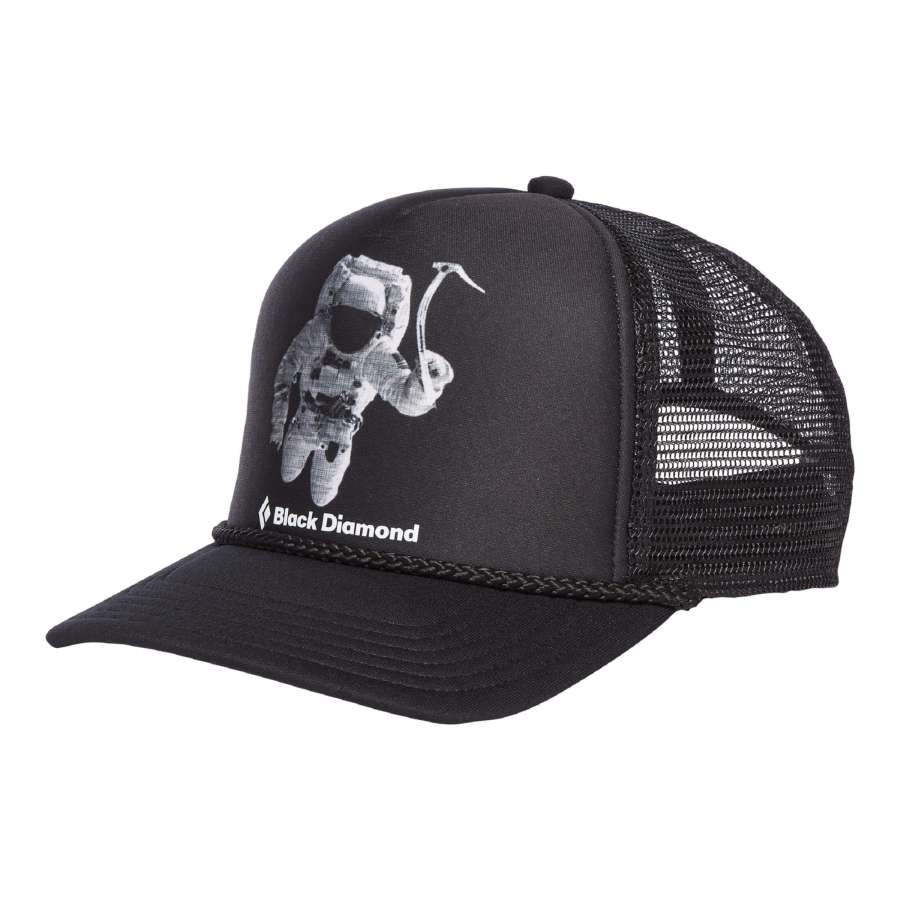 Spaceshot Print - Black Diamond Flat Bill Trucker Hat