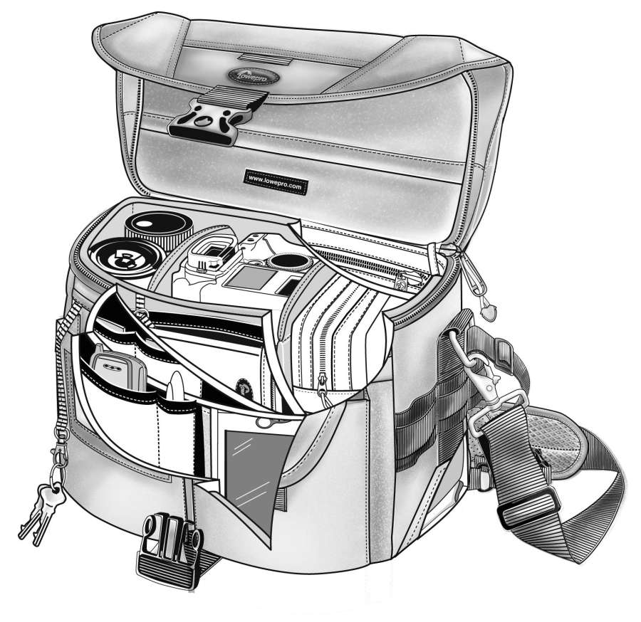 ESQUEMA - Lowepro Stealth Reporter 200 AW