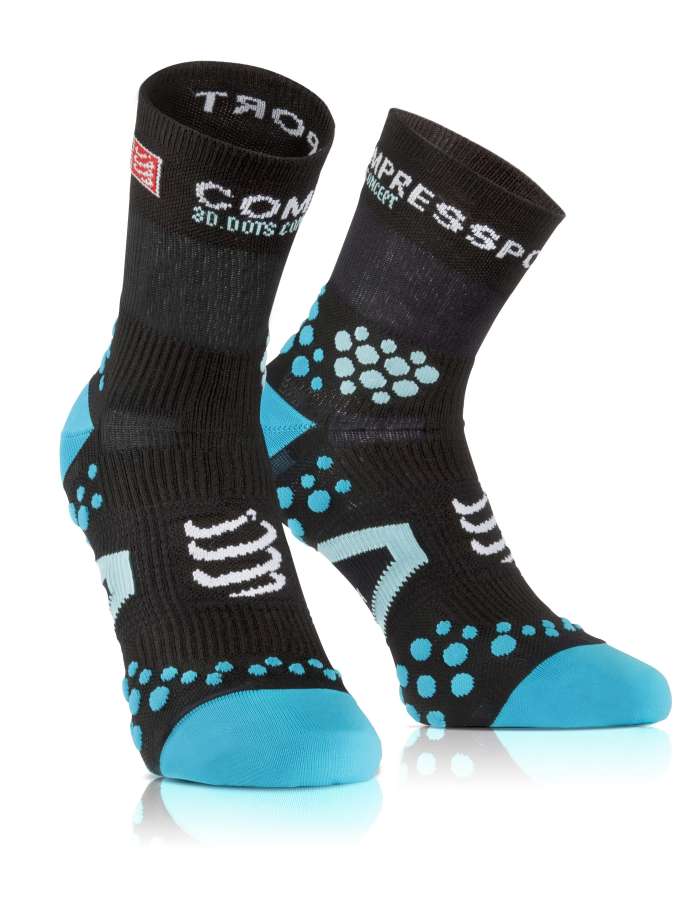 BLACK/blue - Compressport Pro-Racing Socks Run