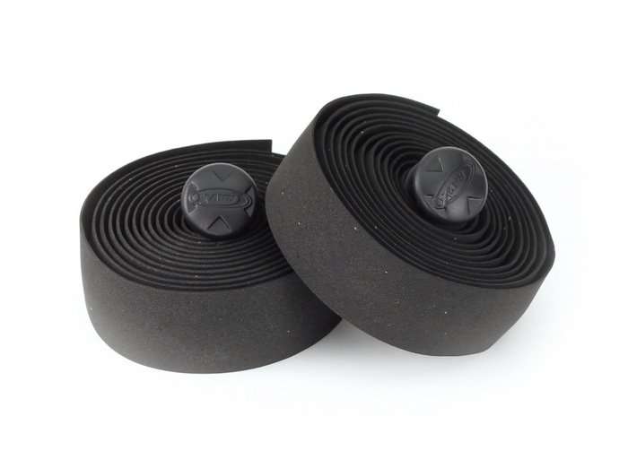 Black - RavX Corkwrap Gel Handlebar Tape Black