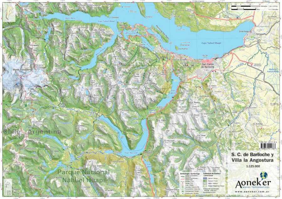  - Aoneker Mapa Topográfico S. C. de Bariloche y Villa la Angostura