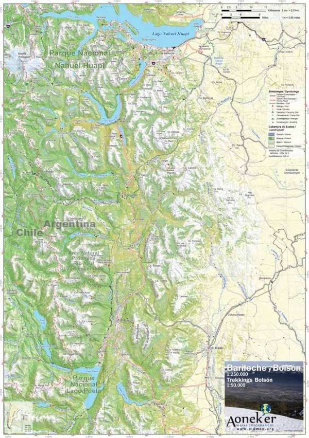  - Aoneker Mapa Topográfico Bariloche y Bolsón