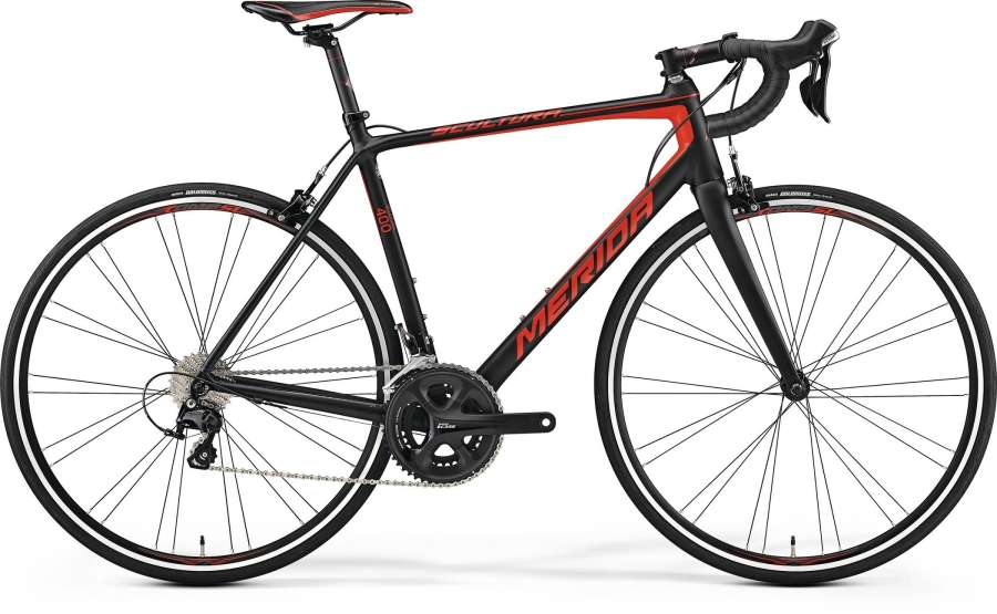 Matt Black/Red - Merida Bikes Scultura 400 - 2017