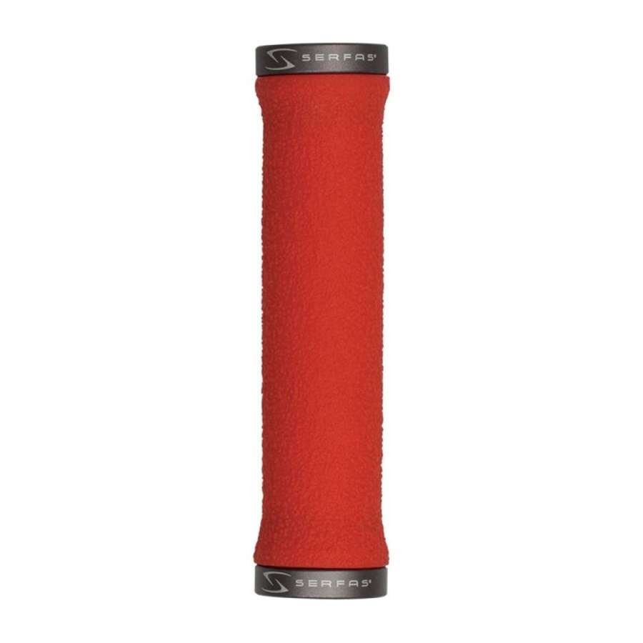 Red - Serfas Dual Lock On Sandpaper Texture