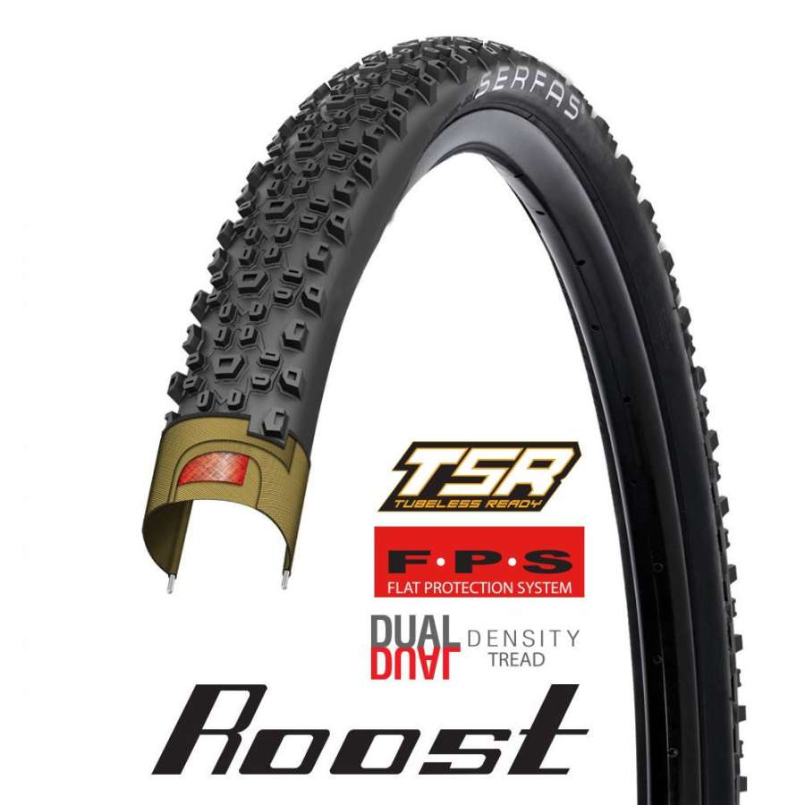  - Serfas Roost 27.5 X 2.2 Folding Tire W/Fps