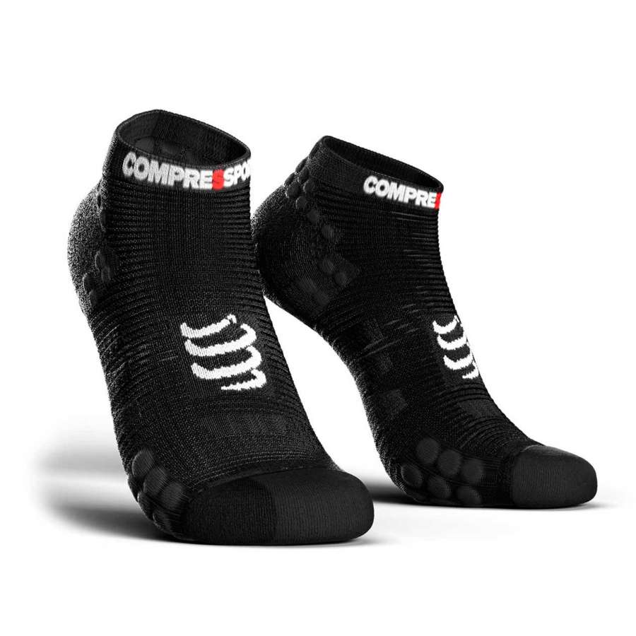 Black - Compressport Pro Racing Socks V3.0 Run Low Cut