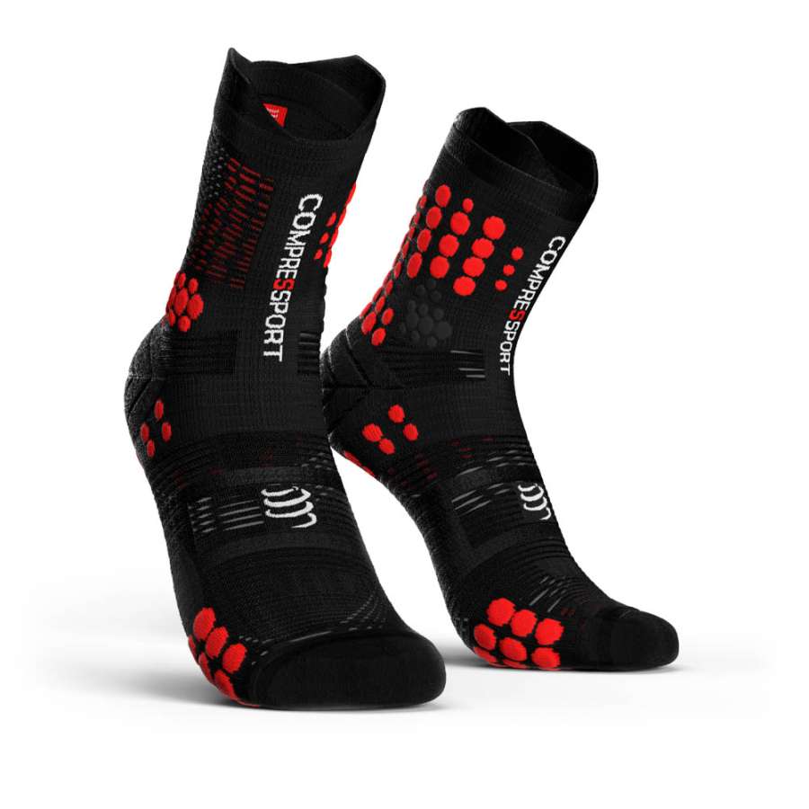 Black/Red - Compressport Pro racing Socks V3.0 Trail