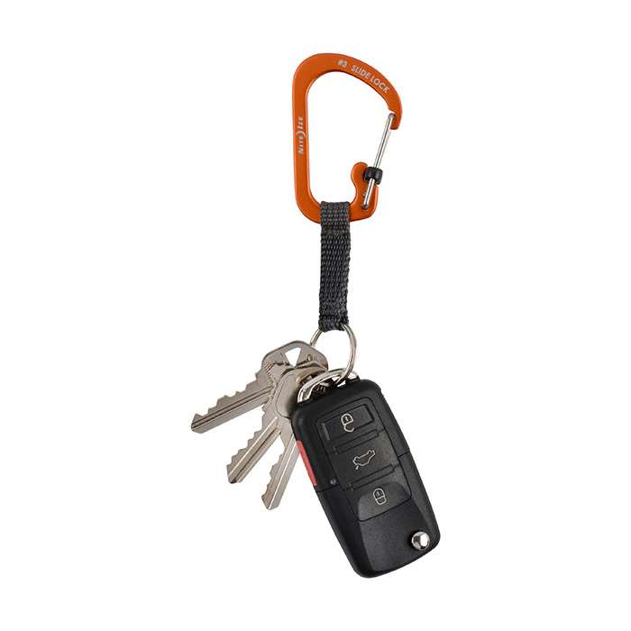 Orange - Nite Ize SlideLock Key Ring Aluminium
