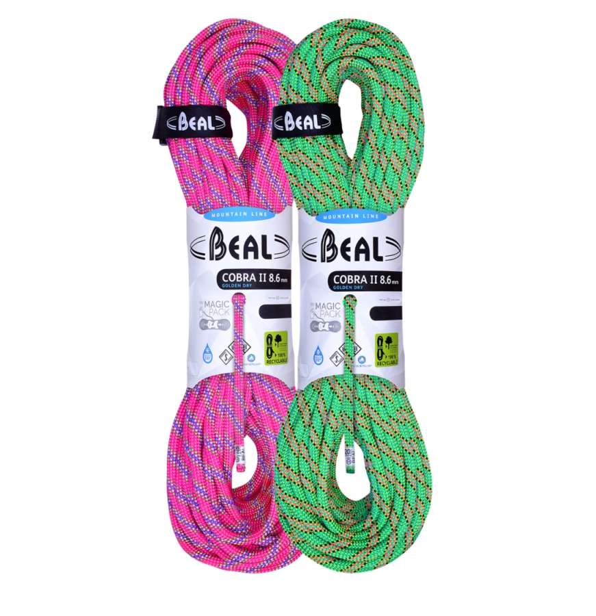 Green/Fucsia - Beal Cobra II 8.6 mm x 60 m