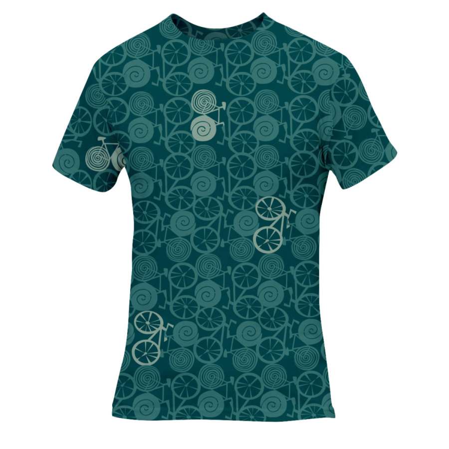 Verde - Tatoo Camiseta Hombre Patrón Bici