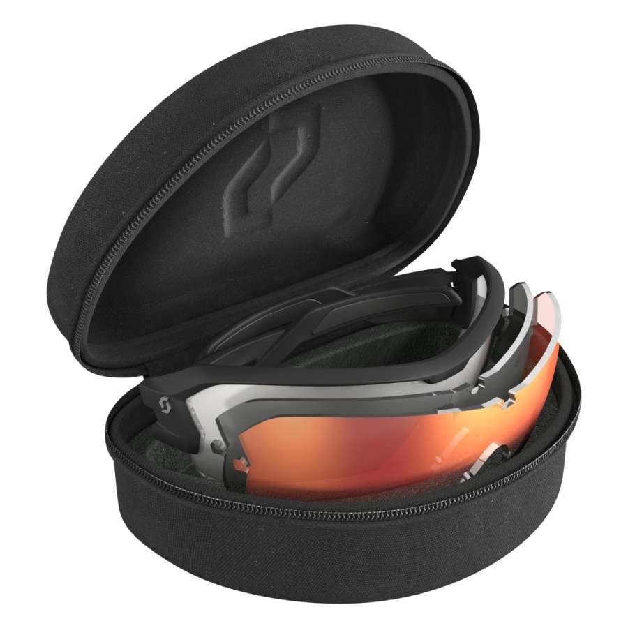black matt/grey + clear + red enhancer - Scott Sunglasses Spur Multi-Lens Case