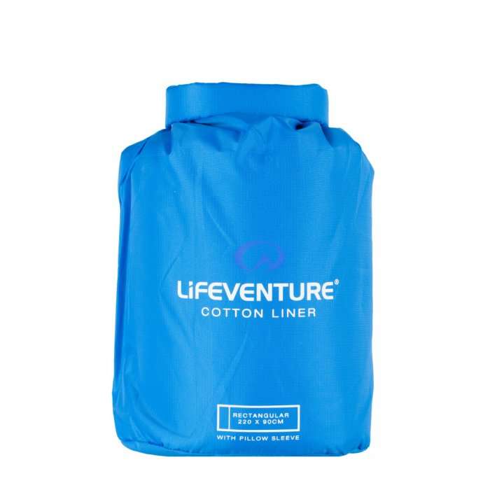  - Lifeventure Cotton Sleeping Bag Liner, Anti-bac, Rectangular