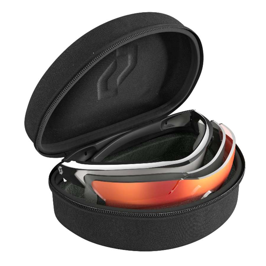 black glossy/grey + clear + red enhancer - Scott Sunglasses Leap Multi-Lens Case