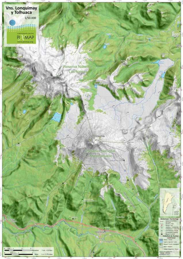  - Aoneker Mapa Topográfico Vn Lonquimay - Vn Tolhuaca