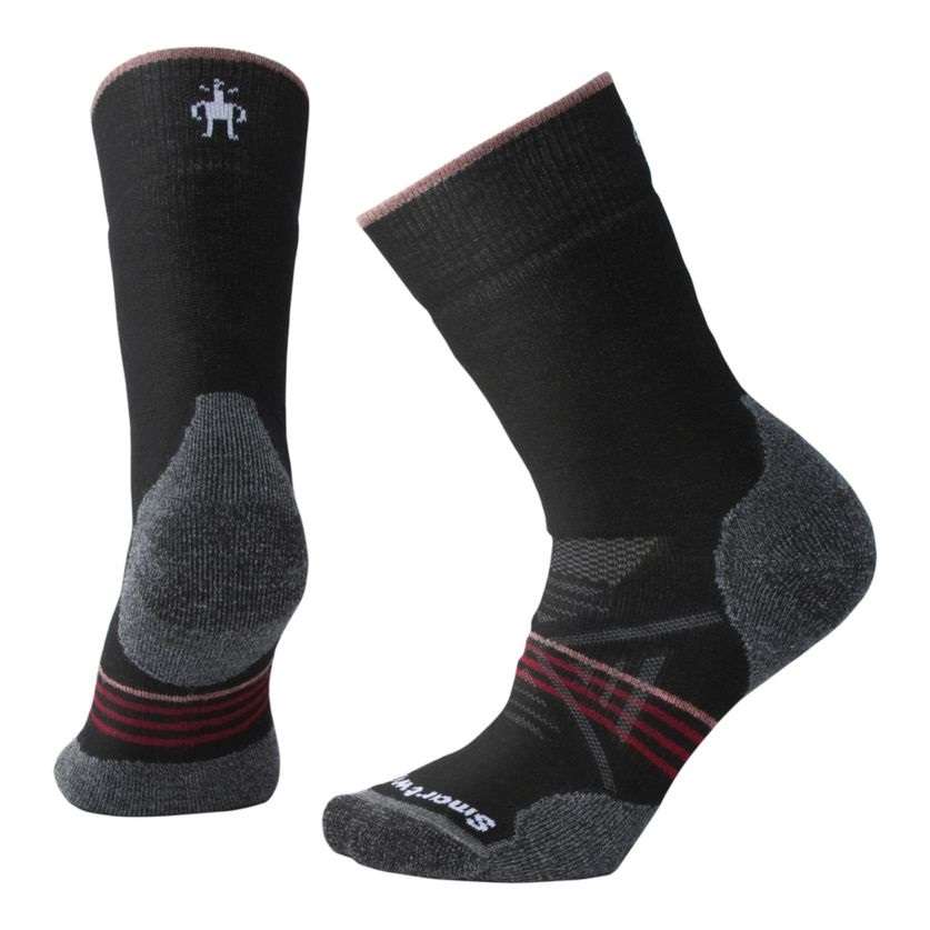 BLACK-TIBETAN RED - Smartwool Women´s PhD® Outdoor Medium Crew Socks