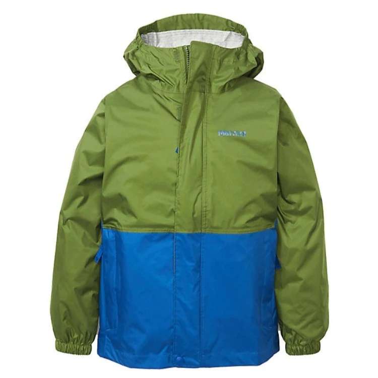 Foliage/Dark Azure - Marmot Boy's PreCip Eco Jacket