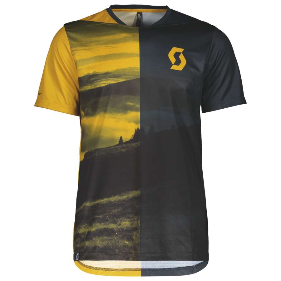 Ochre Yellow/Nightfall Blue - Scott Shirt M´s Trail Flow