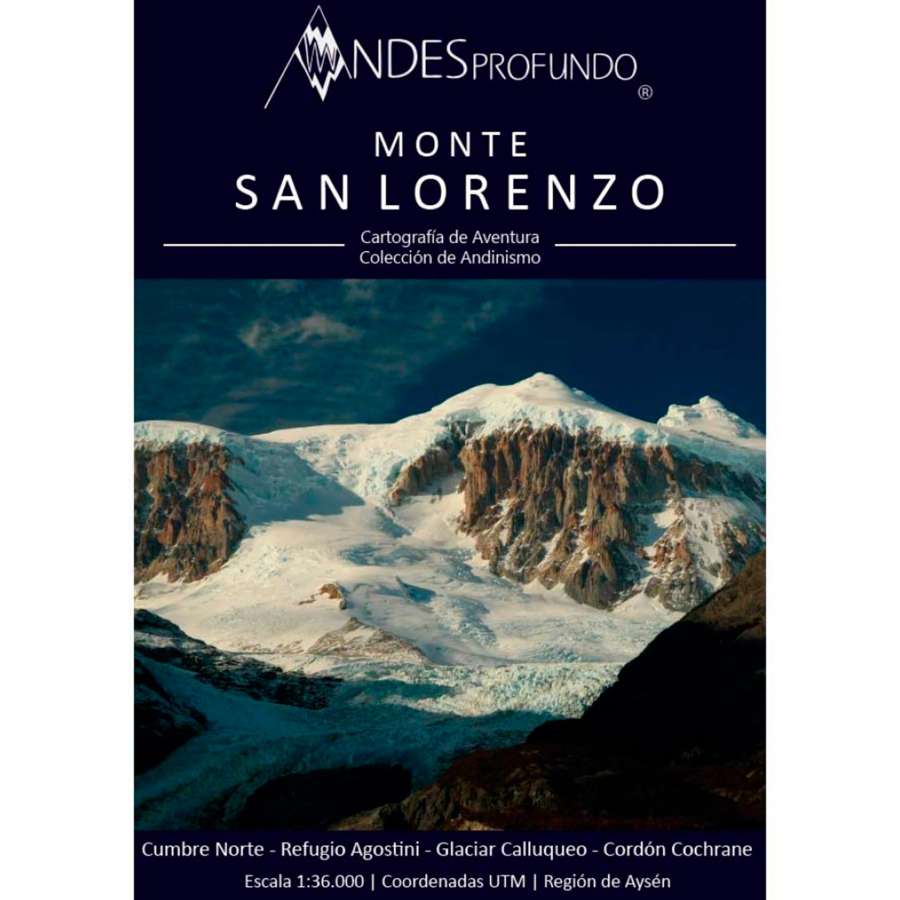 Monte San Lorenzo - Andesprofundo Mapa Monte San lorenzo