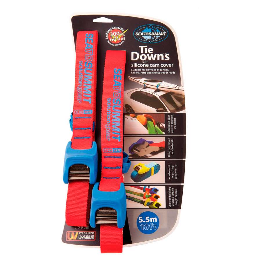 BLUE - Sea to Summit Tie Down with Silicone Cover 5.5 metre Double Pack