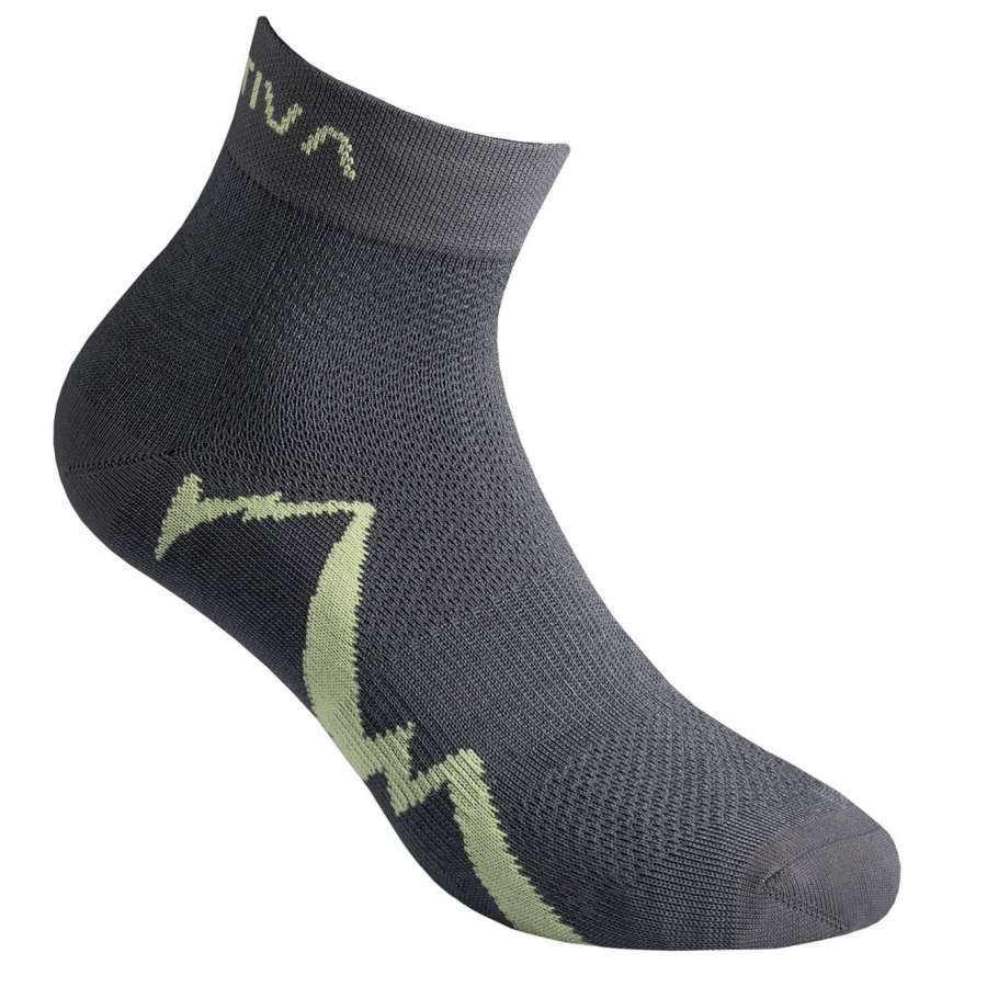 Carbon/Apple Green - La Sportiva Short Distance Socks