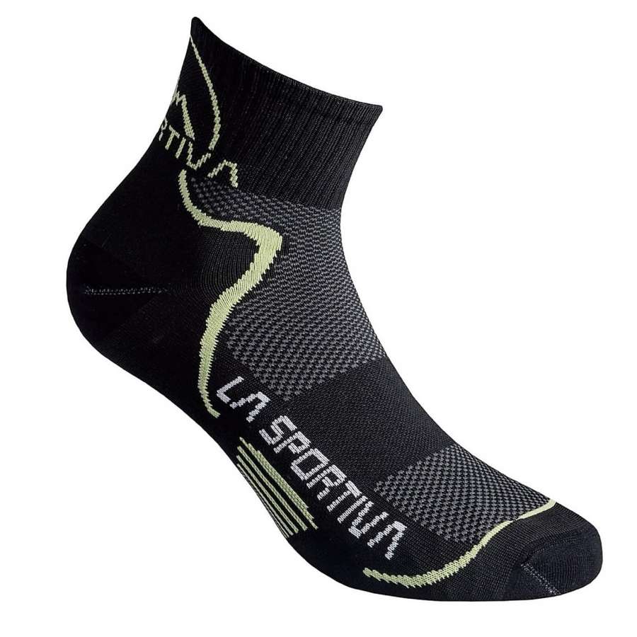 Black/Apple Green - La Sportiva Mid Distance Socks