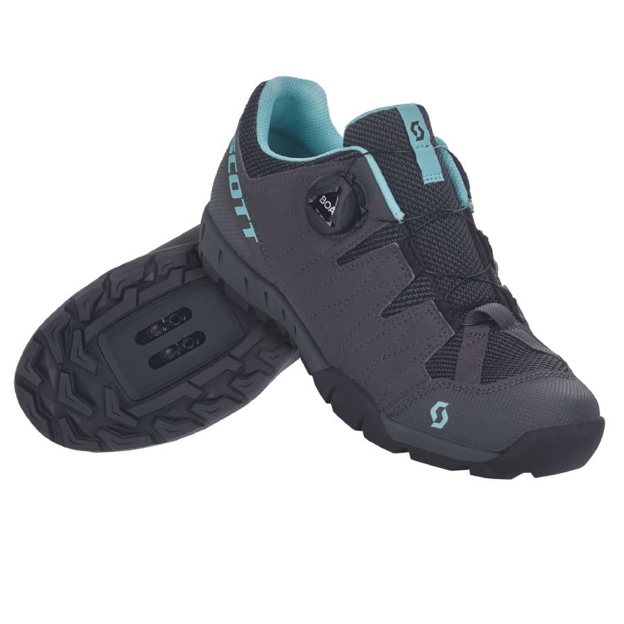 Dark Grey/Turquoise blue - Scott Shoe Sport Trail Boa Lady